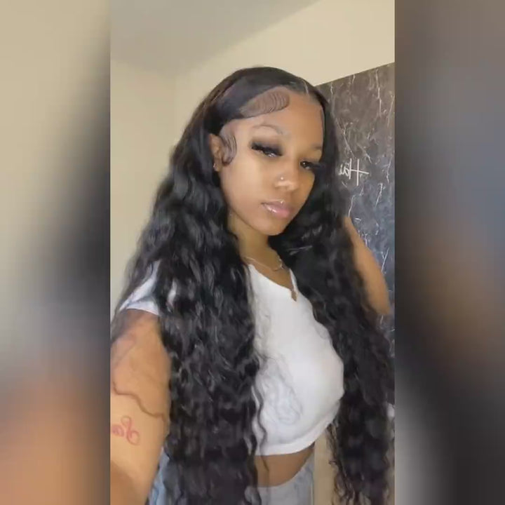 【C Part】13x4 HD Lace Front Wig Loose Deep Wave Human Hair Wig With Pre Plucked Hairline