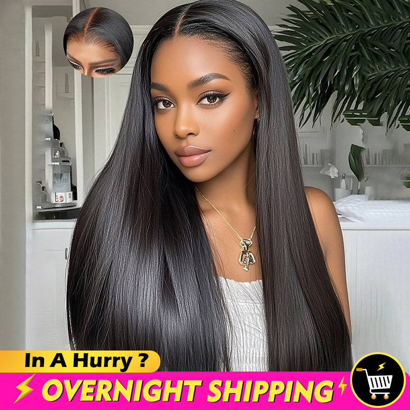 Overnight Shipping Straight 13x4 Lace Front Affordable Human Hair 28 Inch Wigs For Women Transparent Glueless Lace Wigs - AlloveHair