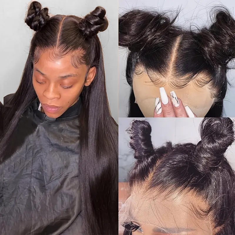 Allove Pull Go Drawstring Glueless Wig 13x6 Full Lace Front Wig Virgin Straight Human Hair - AlloveHair