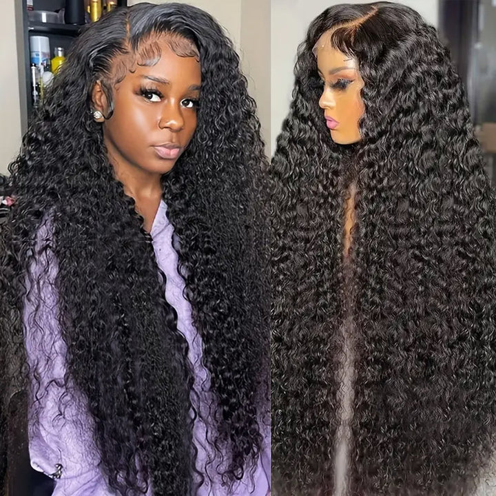Pre Plucked Ready To Wear Wig | 5x5 HD Glueless Lace Closure Wig 180% Density Water Wave Human Hair Wigs - AlloveHair