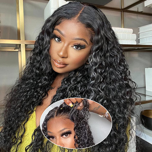 Allove Hair 30inch Long 13x4 HD Lace Frontal Wigs Pre-plucked Natural Hairline 5x5 Wear to Go Human Hair Wigs