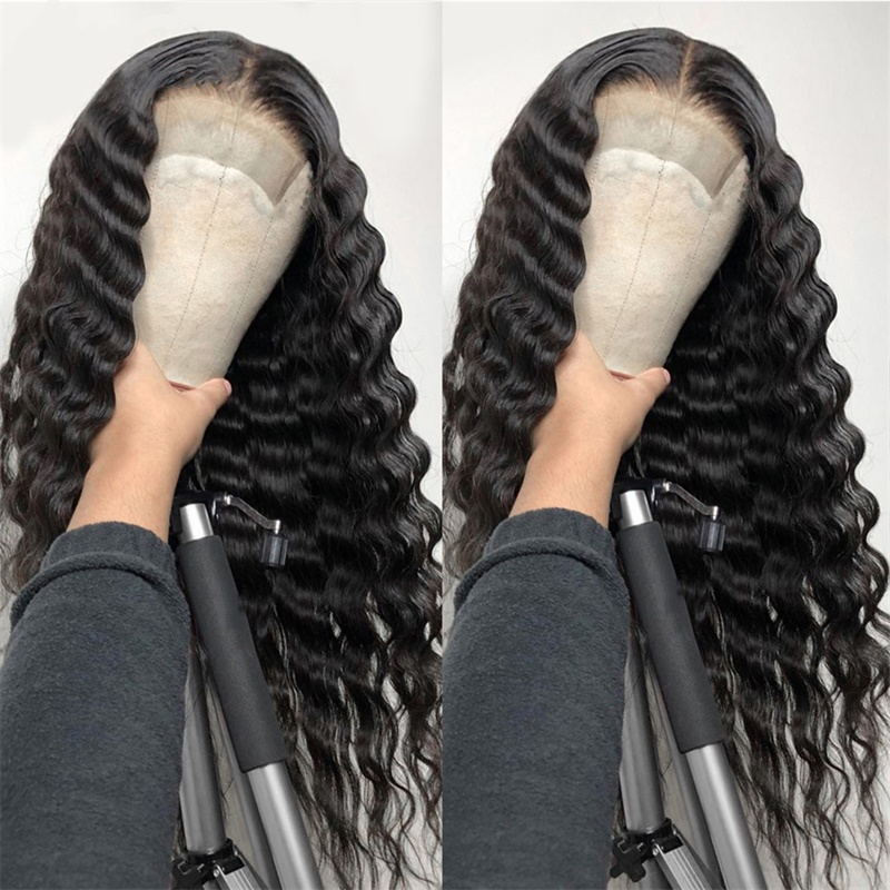 HD Invisible 5x5 Glueless Lace Closure Wig Loose Deep Wave Wear Go Wigs 200% Density