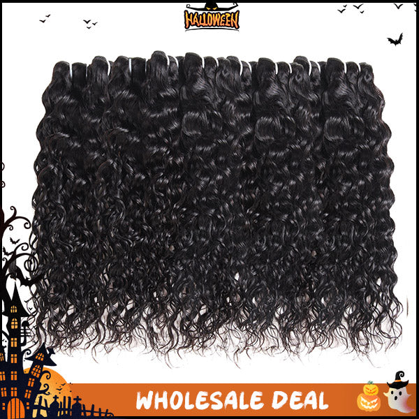 Wholesale 10 Bundles 8A Grade Water Wave Virgin Human Hair