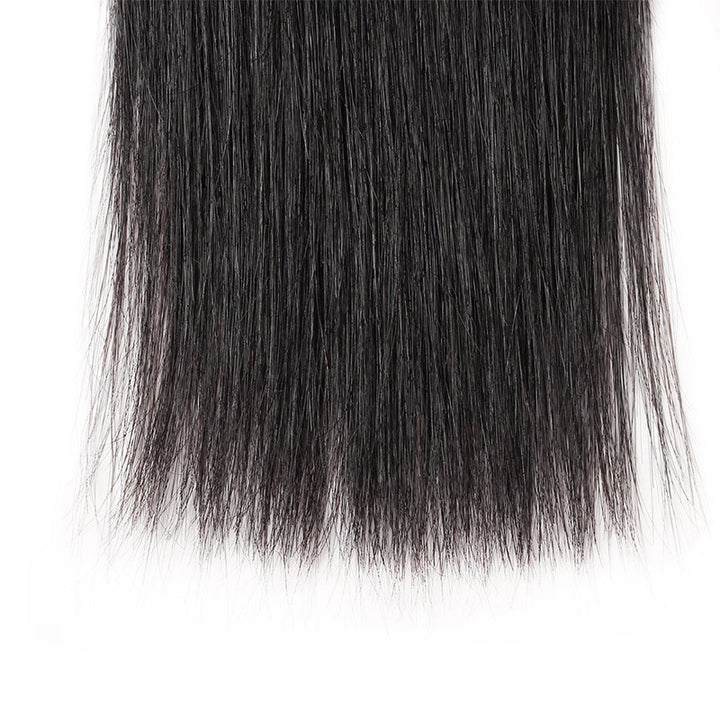 Indian Straight Hair 3 Bundles With 13*4 Lace Frontal Human Hair Extensions : ALLOVEHAIR