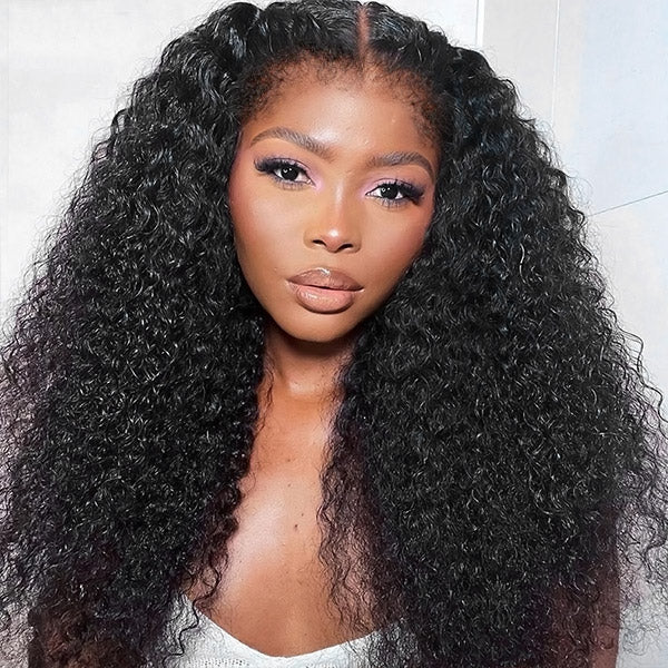 4C Edges Deep Wave Kinky Edges 4x4/13x4 Undetectable Lace Front Wig with Pre Plucked