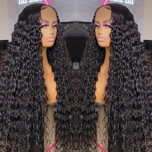 3 Cap Sizes | Brazilian 4x4 Water Wave Glueless HD Lace Closure Wig