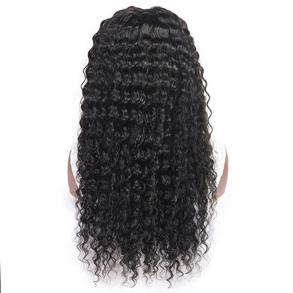 Allove Headband Wig Deep Wave Human Hair Non Lace Wig For Black Women