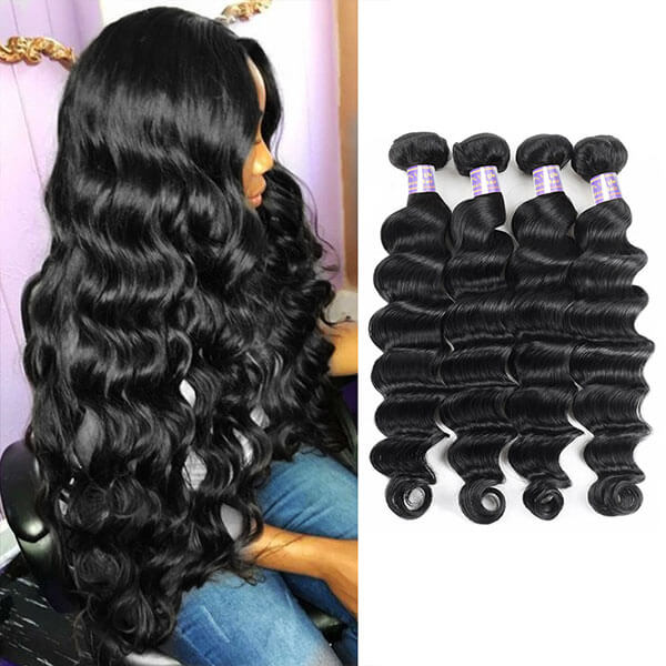 Elevate your style with Allove Hair's Virgin Loose Deep Wave Hair, crafted from luxurious Malaysian hair. Available in 4 bundles, this exquisite collection offers a beautiful, bouncy texture that adds volume and movement to your look.