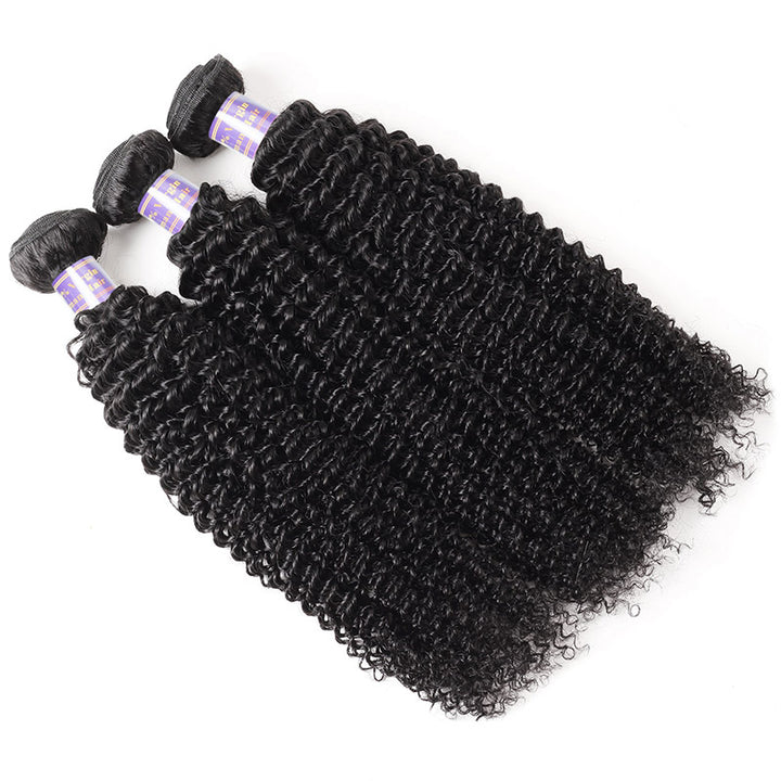 Allove Hair Indian Kinky Curly 3 Bundles Virgin Human Hair : ALLOVEHAIR