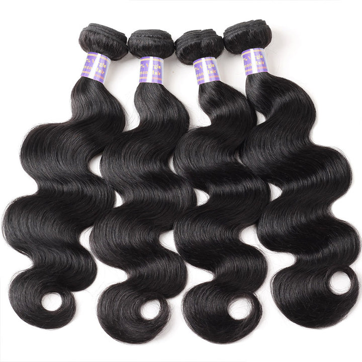 Allove Hair Malaysian Body Wave 4 Bundles Virgin Human Hair Bundles