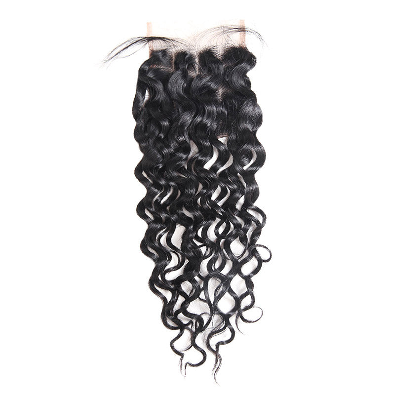 Allove Hair Wholesale 10 Bundles Water Wave 4*4 Lace Closure