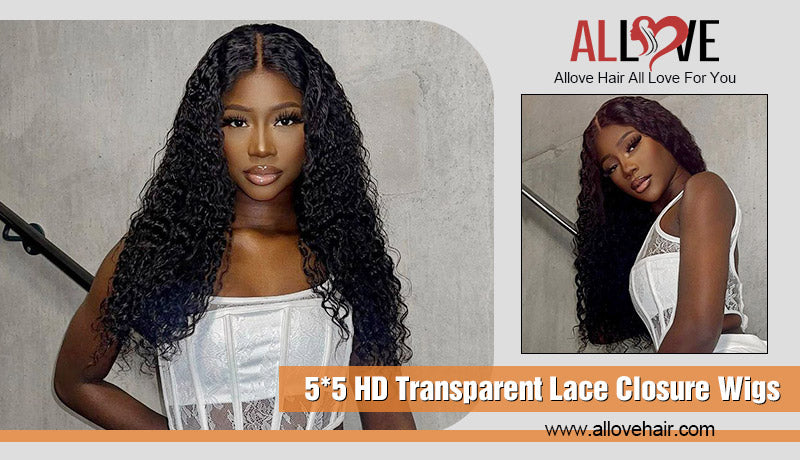 5*5 HD Transparent Lace Closure Wigs
