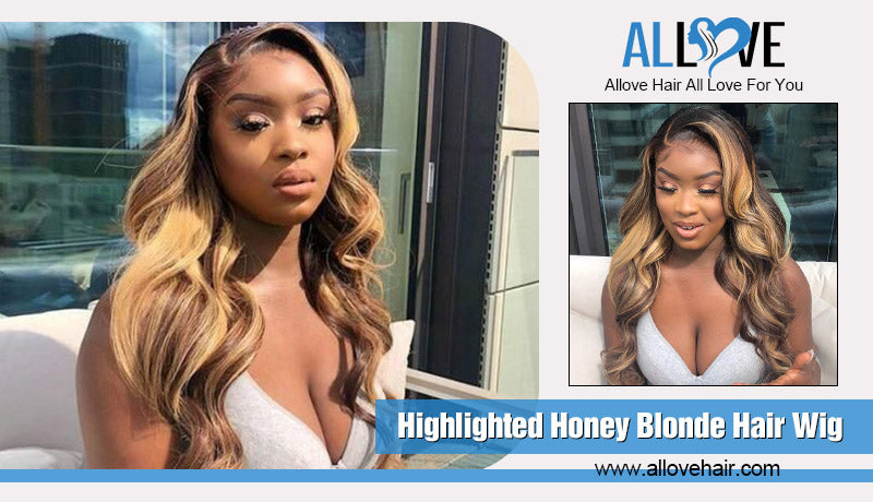 Highlighted Honey Blonde Hair Wig