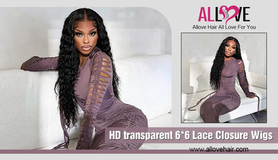 HD transparent 6*6 Lace Closure Wigs