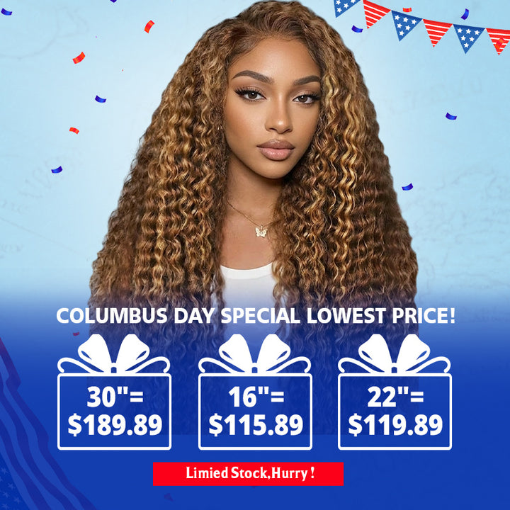 [ 70% OFF - No Code Needed] 13x4 30''= $189.89 13x6 30'' = $199.89 P4/27 Highlight Pre Cut & Pre-plucked & Bleached Knots Ready To Wear Lace Front Wig 180% Density