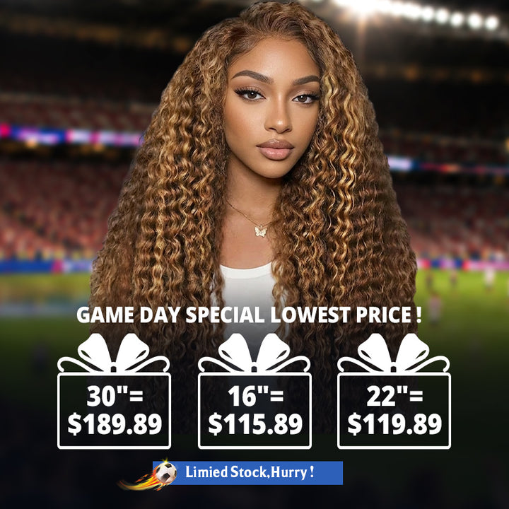 [ 70% OFF - No Code Needed] 13x4 30''= $189.89 13x6 30'' = $199.89 P4/27 Highlight Pre Cut & Pre-plucked & Bleached Knots Ready To Wear Lace Front Wig 180% Density