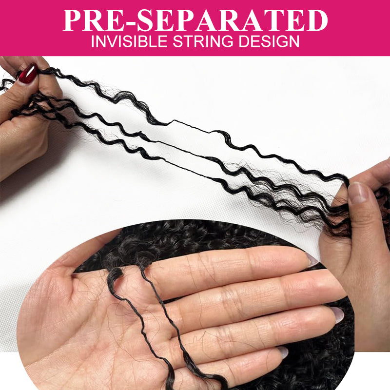 Afro Kinky Curly Crochet Human Hair For Braiding Pre-Separated Crochet Feather Hair Extensions 100% Human Hair - AlloveHair
