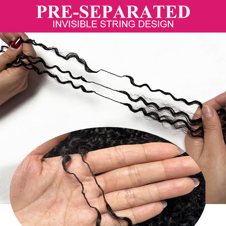 Afro Kinky Curly Crochet Human Hair For Braiding Pre-Separated Crochet Feather Hair Extensions 100% Human Hair - AlloveHair