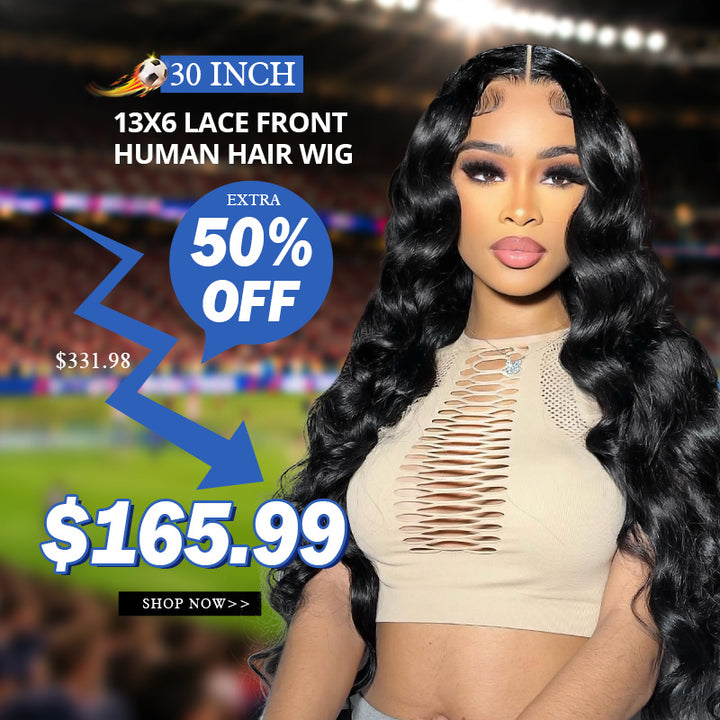 [Add to Cart 50% Off Automatically] 13x6 Lace front Wigs 30'' $165.99 180% Density Pre Everything