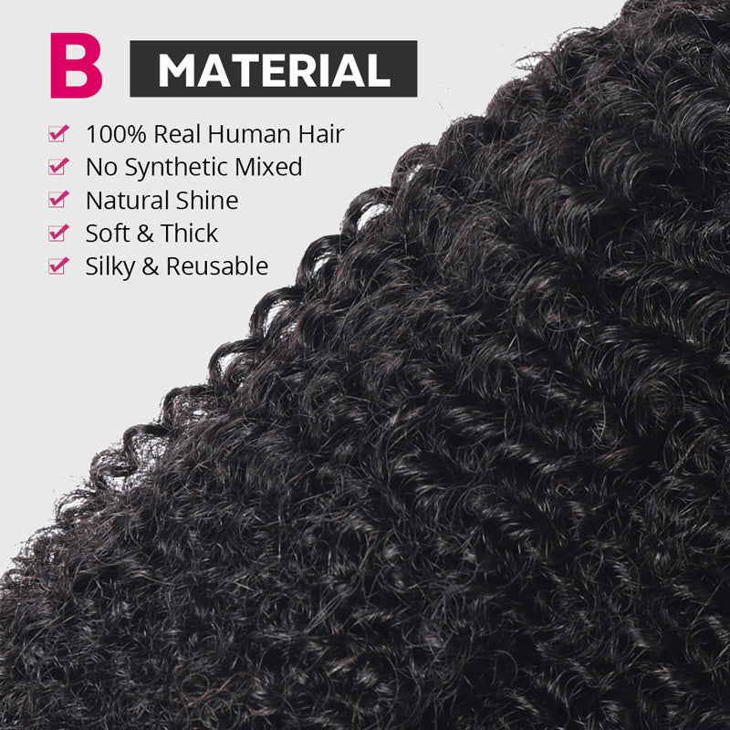 Afro Kinky Curly Virgin Brazilian Human Hair Extensions 100% Virgin Human Hair Bundles - AlloveHair