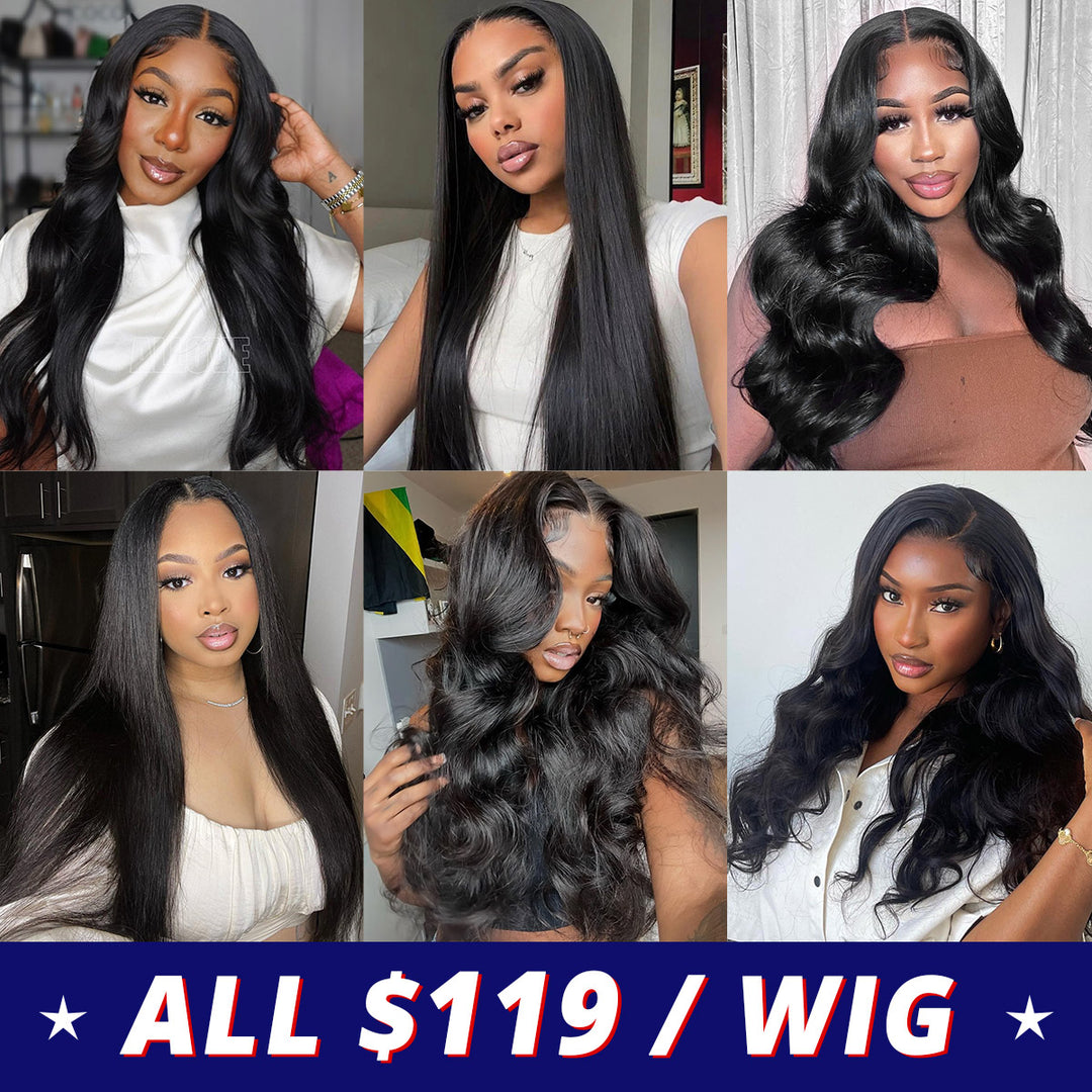 [Allove Tax Refund Sale] $119 For 5x5 13x4 Lace Human Hair Wigs 13x6 Transparent HD Lace Frontal Wig