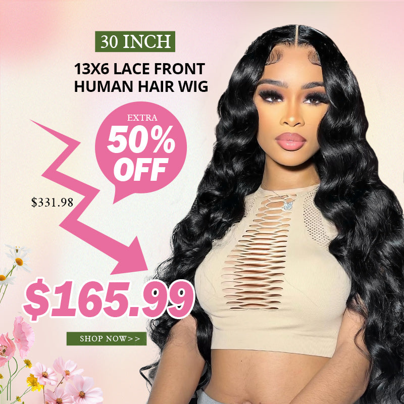 [Add to Cart 50% Off Automatically] 13x6 Lace front Wigs 30'' $165.99 180% Density Pre Everything - AlloveHair