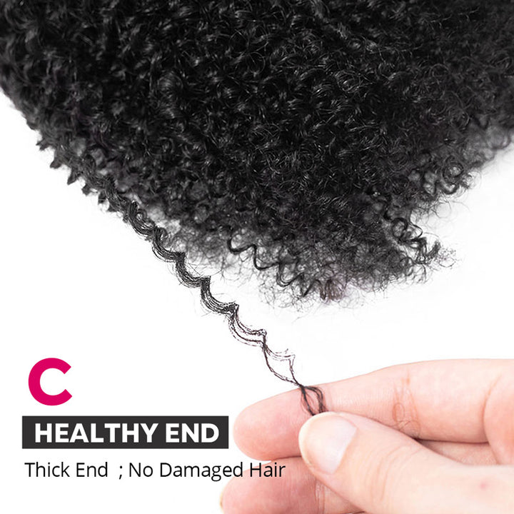 Afro Kinky Curly Virgin Brazilian Human Hair Extensions 100% Virgin Human Hair Bundles - AlloveHair