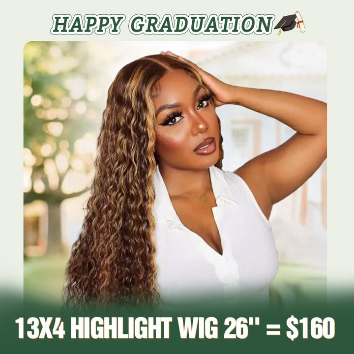 [Graduation Sale] Allove Hair 13x4 Highlight Human Hair Lace Front Wigs