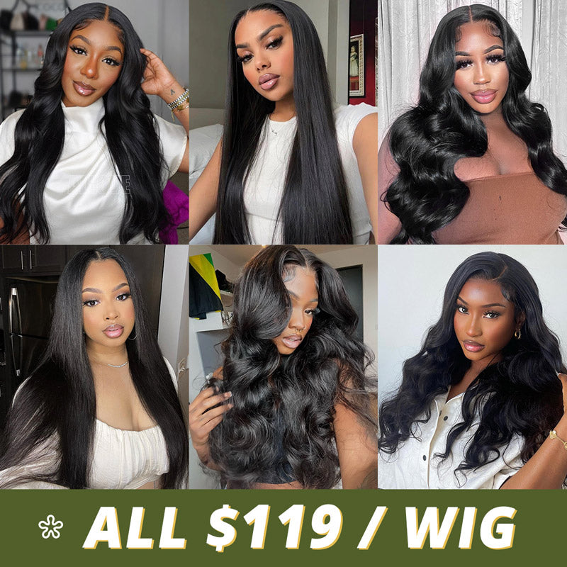 [Allove Spring Sale] $119 For 5x5 13x4 Lace Human Hair Wigs 13x6 Transparent HD Lace Frontal Wig