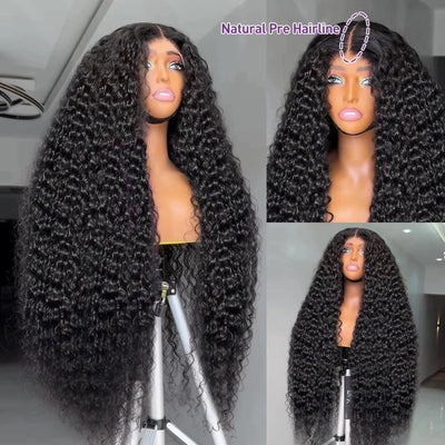 13x6 Water Wave Crochet Hair Transparent Lace Front Human Hair Wig Brazilian Wet And Wavy Frontal Wig
