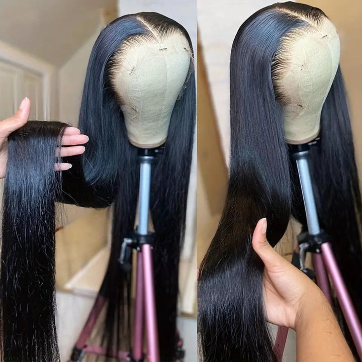 Allove Hair C-Shape Glueless Virgin Hair 6x6 Straight Wear & Go Lace Closure Wig