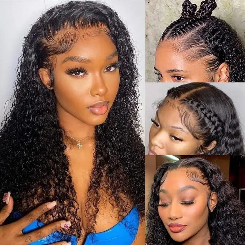 360 Lace Frontal Wig Brazilian Water Wave Lace Front Human Hair Wigs For Women