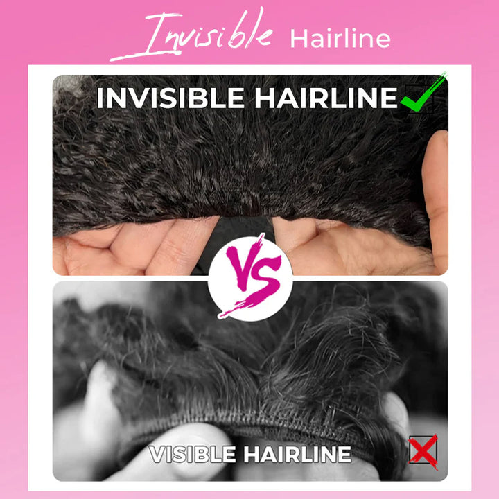 Experience effortless style with the Allove 3-in-1 Half Wig in Reddish Brown. This pre-styled kinky curly wig features an invisible hairline and InvisiFit strap for a natural, secure fit.