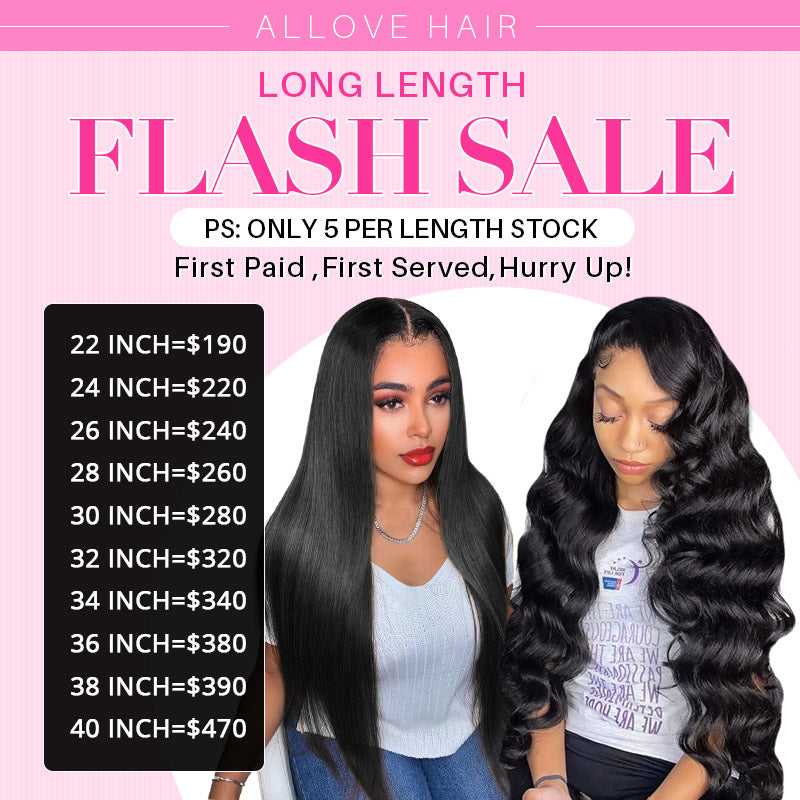 ⏰⏰Flash Sale (22-40") Straight /Body wave/Deep wave /Water Wave/Kinky Curly 13x4 HD Transparent Lace Front Wig 150% Density, First Paid First Served!