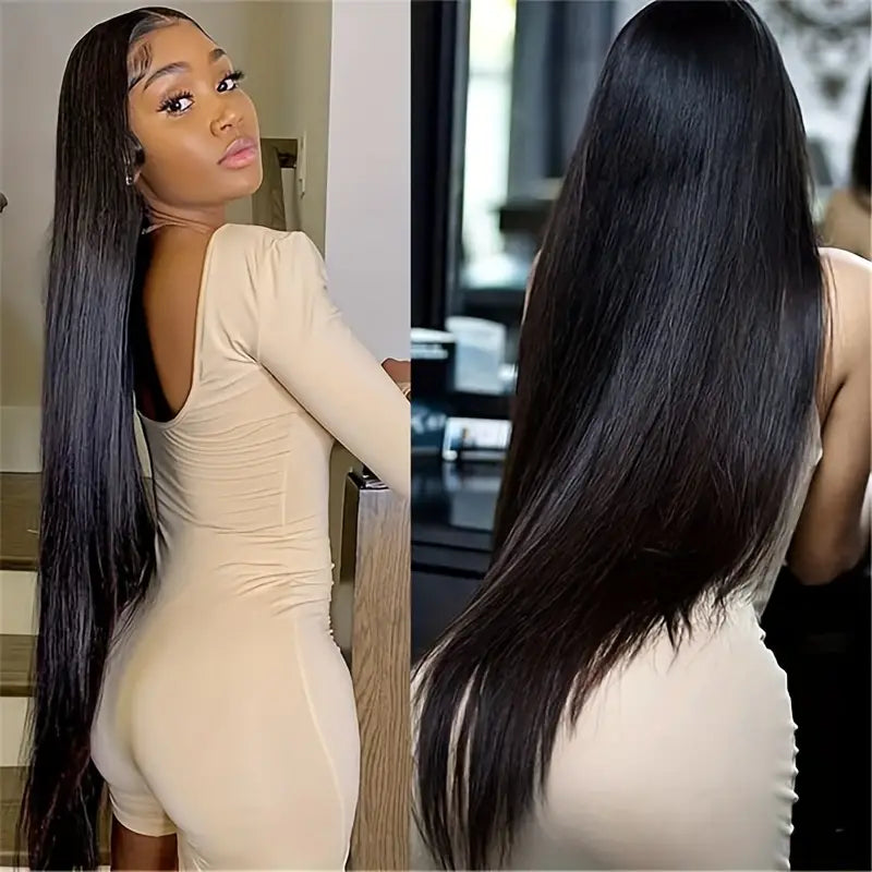 Allove Hair Straight Human Hair Weave Bundles For Women 30''-38'' In Stock