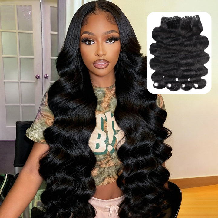 Allove Salon Quality 15A Hair Bundles 4 Pcs/Pack Body Wave Virgin Hair Extensions Easy To Blend