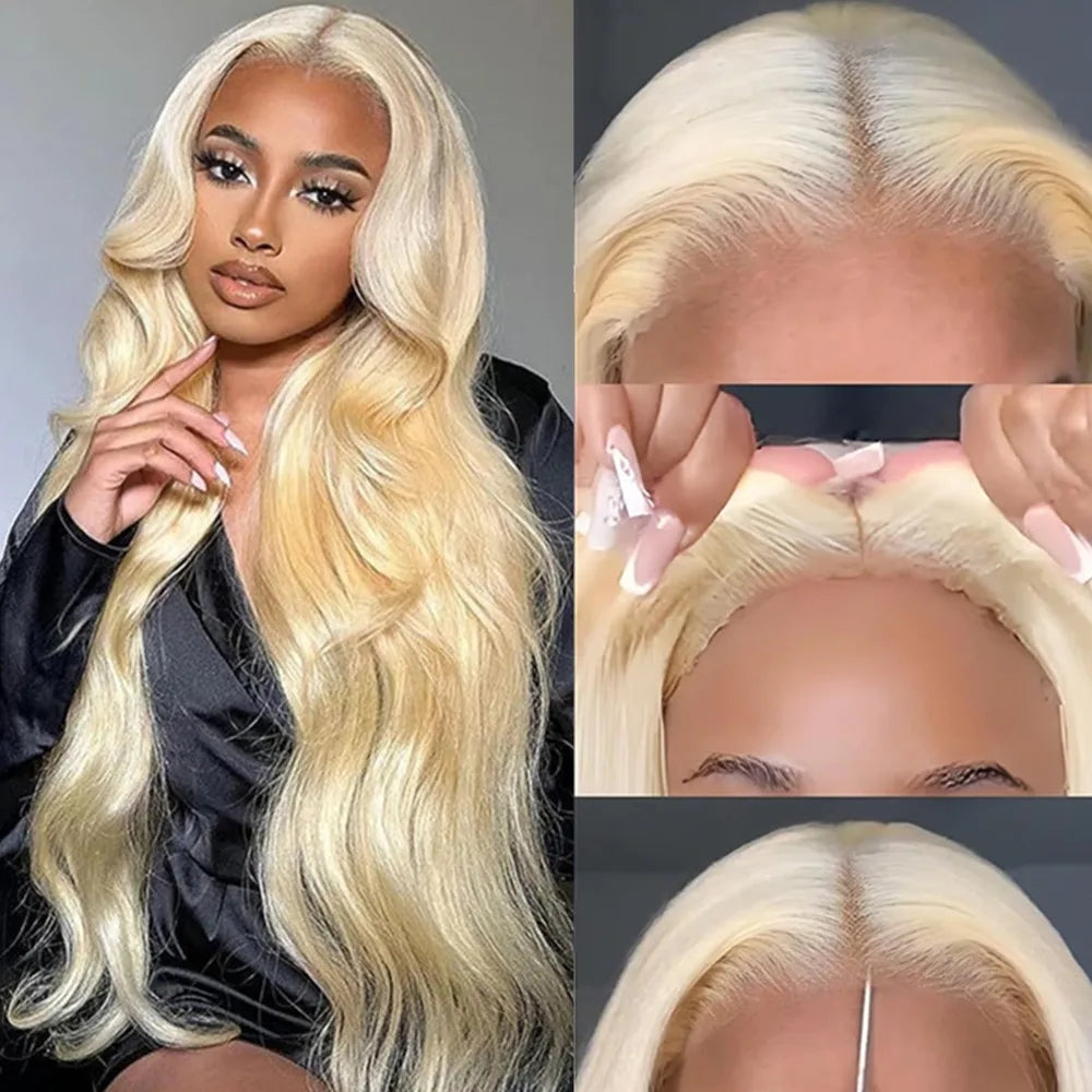 [New Year Sale] 28''= $179.99 Pre Cut & Pre Plucked & Bleached Knots Wear Go 13*4 Colored Lace Front Wigs 180% Density