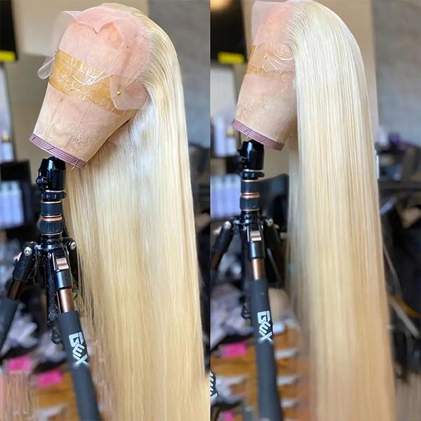 613 Blonde Color 13X6 Lace Front Human Hair Wig  HD Transparent Lace Wigs Brazilian Straight Lace Front Wigs