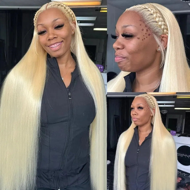 Glueless 613 Blonde Wear & Go 4*4 HD Lace Closure Straight Wig
