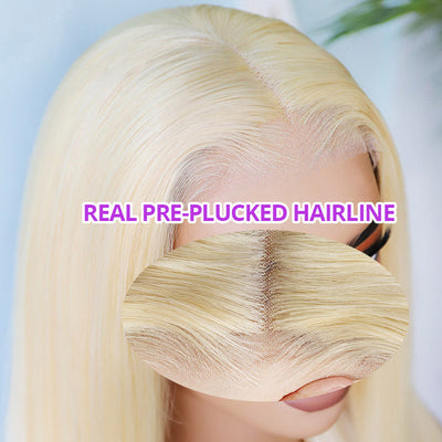 Glueless 30 Inch 613 Blonde 13x4 HD Lace Front Wigs Bone Straight Hair PPB Wigs