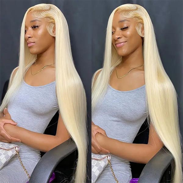 613 Blonde Color 13X6 Lace Front Human Hair Wig  HD Transparent Lace Wigs Brazilian Straight Lace Front Wigs