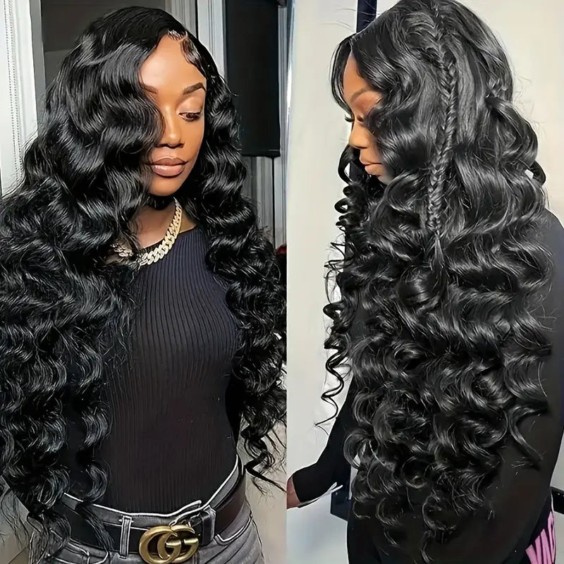 Allove Hair Invisible 13*6 Loose Deep Wave Hair Transparent HD Lace Front 30 Inch Glueless Wigs