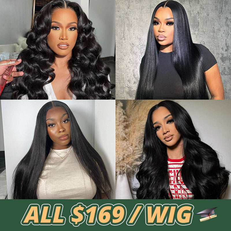 [Graduation Sale] $169 for 24/26inch Long Length 200% Density 13x4 5x5 Transparent HD Lace Frontal Wig