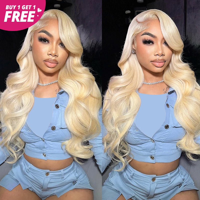 [Allove Bogo Free] HD 613 Honey Blonde 13x4 Lace Front Wig 180% Density Ready To Wear Go Glueless Frontal Wigs