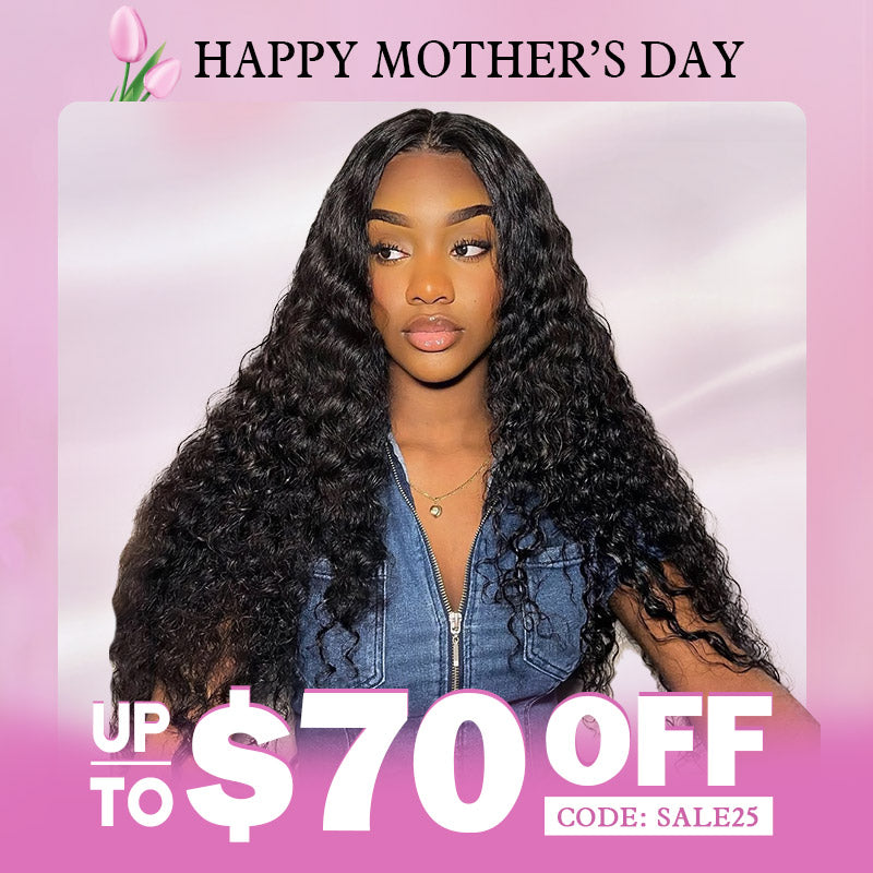 Up to $70 Off - Deep Wave Crochet Hair HD Lace 13*4*1 T-Part Wig