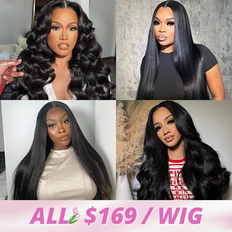 [Mother's Day Sale] $169 for 24/26inch Long Length 200% Density 13x4 5x5 Transparent HD Lace Frontal Wig