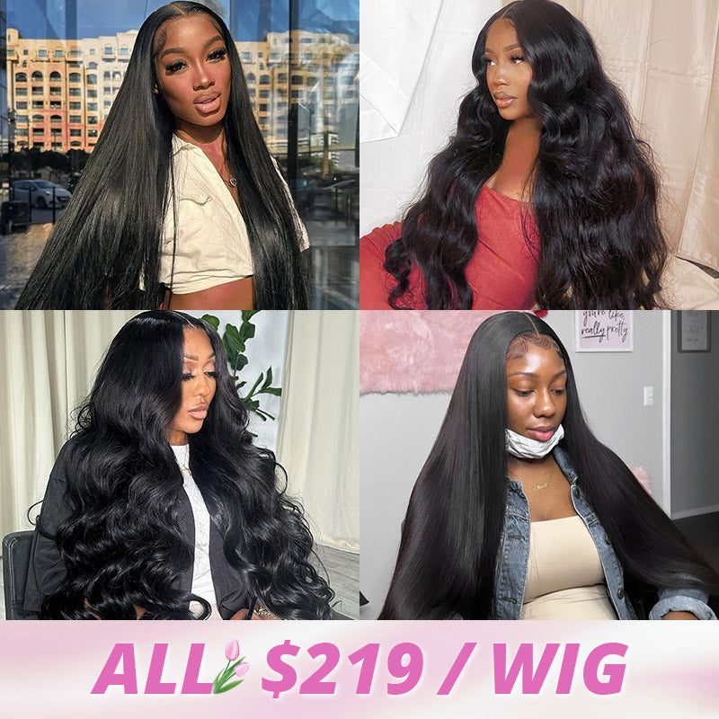 [Mother's Day Sale] $219 For 250% Density 13x4 5x5 Transparent Wear & Go HD Lace Frontal Wig