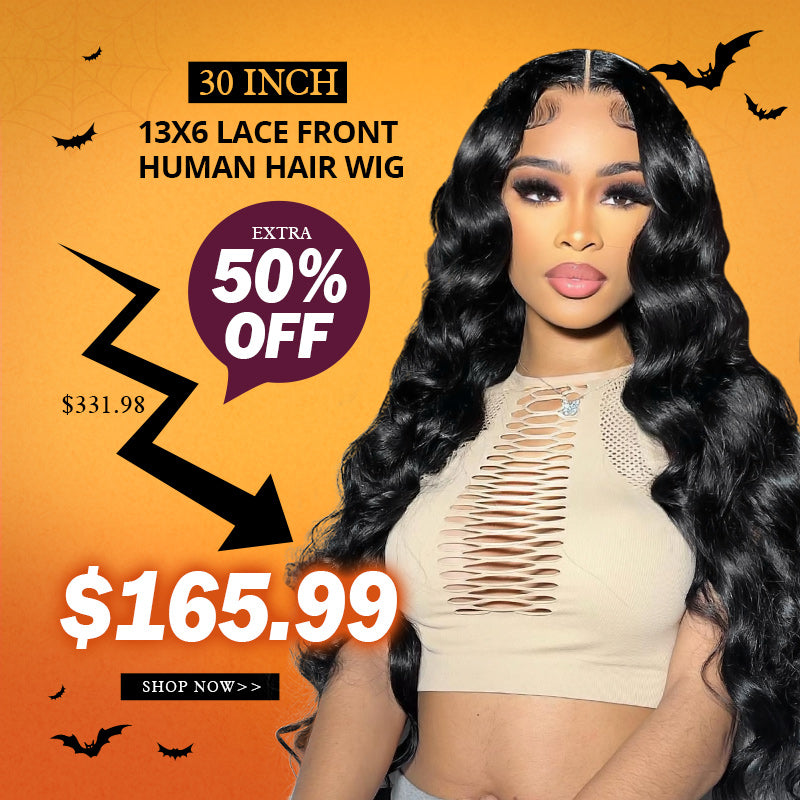 [Add to Cart 50% Off Automatically] 13x6 Lace front Wigs 30'' $165.99 180% Density Pre Everything