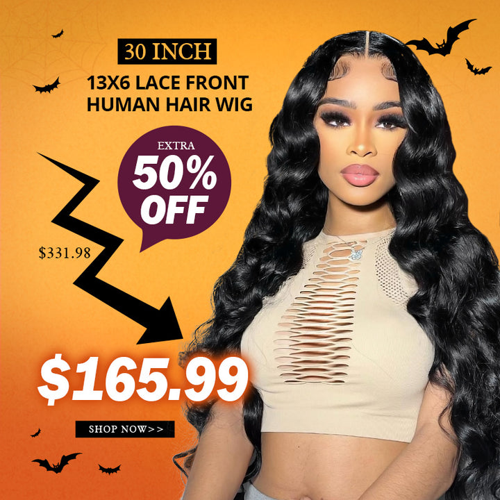 [Add to Cart 50% Off Automatically] 13x6 Lace front Wigs 30'' $165.99 180% Density Pre Everything