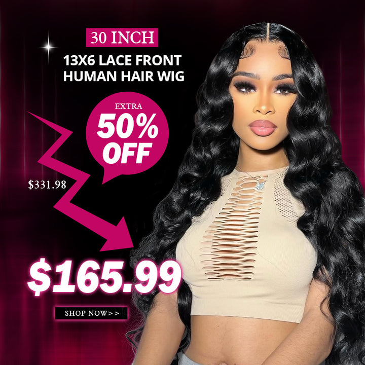 [Add to Cart 50% Off Automatically] 13x6 Lace front Wigs 30'' $165.99 180% Density Pre Everything - AlloveHair